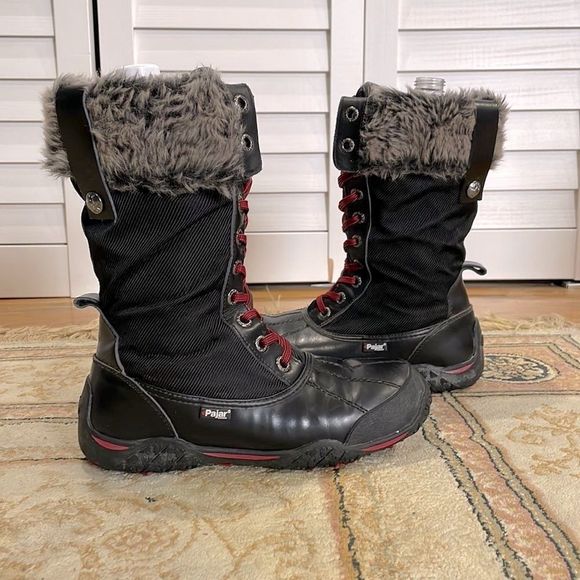 Pajar Canada Garland Warm Waterproof Women’s Sz 7-7.5/EU 38 Faux Fur Winter Boot - Picture 1 of 10